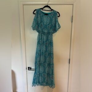 Laundry Teal Maxi with flowy sleeves